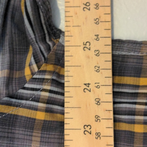 Berkam Shirt Mens XL Grey Black Plaid Western Button Down Cowboy Short Sleeve - Picture 6 of 7